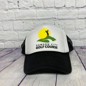 Dawson City Golf Course Trucker Hat Rope Cap Adjustable Snapback White Black